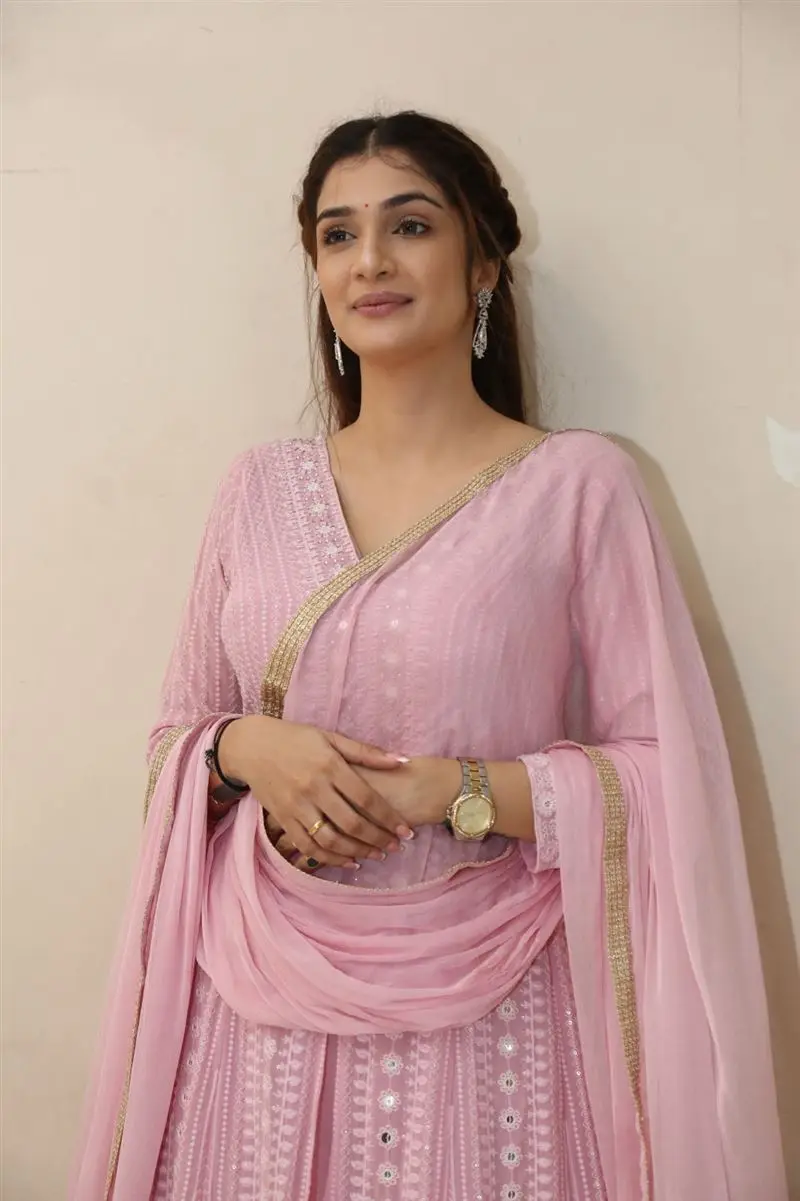 Telugu Actress Hasini Sudhir In Beautiful Pink Gown